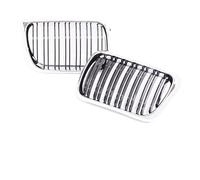 Pour BMW Série 3 E36 Pour Facelift Pour LCI 1997 1998 1999 M Performance Remplacement Double Single Line Grill Chrome Silver Grille Rénale(Double Chrome Black)