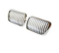 Pour BMW Série 3 E36 Pour Facelift Pour LCI 1997 1998 1999 M Performance Remplacement Double Single Line Grill Chrome Silver Grille Rénale(Single All Chrome)