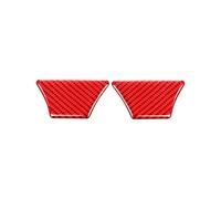 Pour BMW série 3 E90 2005-2012 en fibre carbone pour intérieur porte et fenêtre voiture autocollants décoration pilier central Intérieure Voiture(Red)