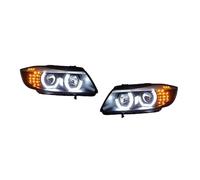 Pour BMW Série 3 E90 318i 320i 2006-2011 Phare De Voiture Modifié À LED Angel Eyes Au Xénon Feux Avants Phares Auto