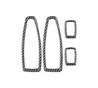 Pour BMW série 3 GT F30 F34 2013-2018 fibre carbone intérieur voiture fenêtres levage panneau commande garniture cadre autocollants Intérieure Voiture(Style A(Black))