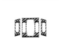 Pour BMW série 5 E60 2004-2010 Fiber carbone intérieur voiture sortie d'air bouton réglage du Volume d'air garniture cadre autocollants Intérieure Voiture(Noir)