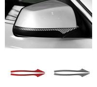 Pour BMW série 5 E60 2008-2010 voiture en Fiber de carbone voiture rétroviseur bande décorative garniture cadre couverture autocollants Intérieure Voiture(Noir)