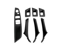 Pour BMW Série 5 F10 F11 2010-2017 Voiture Intérieur Porte Poignée Panneau Tirer Revêtement D'habillage Fenêtre Interrupteur Panneau Poignée Ensemble Moulage Intérieure Garniture intérieure(LHD Black)