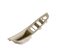 pour BMW Série 5 F10 F11 F18 Cadre Porte Rangement Poignée Intérieure Porte Avant Gauche Panneau Porte Intérieure Siège Conducteur Bouton Interrupteur Lifter Lève-vitre (Couleur : Beige-White-Panel)