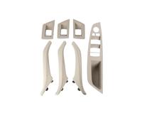 Pour BMW Série 5 F10 F11 LHD RHD Porte Fenêtre Régulateur Panneau Garniture Cuir Tirer Poignée Intérieur Panneau Tirer Revêtement D'habillage Poignée Porte Intérieure(RHD Oyster)