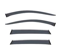 pour BMW X1 E84 F48 F49 2009-2022 Voiture Fenêtre Visière Évent Ombre Pluie Soleil Pare-Vent Déflecteurs Garnitures Chromées Pare-Brise Pare-Fumée Coupe-Vent Vitres(2016-2022 a)