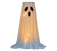 pour bonbons d'Halloween avec lumière - Porte-bonbons avec décoration de porte d'Halloween en forme de fantôme | Ornements fantômes | Jolie figurine pour jardin extérieur, salon, sac