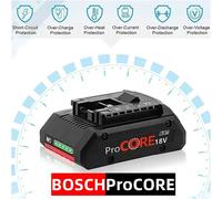 Pour BOSCH BAT609, BAT618, GBA18V8 18V Série haut de gamme Bosch Batterie de remplacement ProCORE, Nouvelle cellule de batterie 21700 4.0AhX1