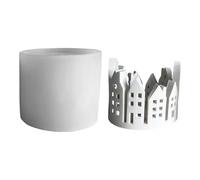 Pour bougeoirs en silicone - Moule à bougeoirs 3D Ring House, Moule à coulée de résine époxy, Stmpo pour bougies en résine époxy, Stmpo pour coulée de plâtre en béton, Stamp