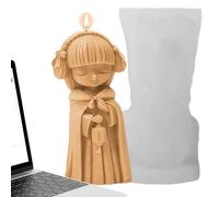 Pour bougiesUniques - Moule en silicone 3D 3D de 3,7 x 2,1 pouces, moule de poupée de dessin animé, créateur de bougies, multi-usages pour portraits | moule en silicone en forme de garçon