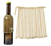 Pour Bouteille De Vin - Décoration De Mariage Réglable Et Brillante, Couverture De Bouteille De Vin Avec Frange, pour Champagne Whiskey Mariage Fêtes Bureaux Maison Anniversaire