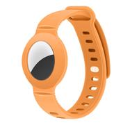Pour Bracelet Airtag Bracelet En Silicone Réglable Confortable Anti-Perte Étui De Protection Localisateur De Traqueur Pour Enfants Enfants Personnes Âgées ¿.Light Orange.