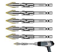 pour Briques - Outils de Réparation en Acier Excentrique | Kit de 5 Mèches Pour Maçonnerie Pour Béton - Pour Travaux sur Carrelage Bois Marbre Verre Ciment Métal Meubles Bricolage