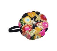 pour broche de - porte en forme avec impression de fleurs, coussinet en peluche souple organisation aiguilles à coudre | bracelet élastique broder couturières coutures.