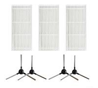 Pour brosse latérale de rechange et kit de filtre compatible avec RobZone Duoro X-Clean Robot aspirateur - 3 + 4 brosses ou 4 + 8 Bru(A)