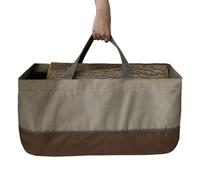 Pour bûches : porte-bûches résistant avec poignée, transport en bois en tissu Oxford imperméable de grande capacité pour cheminée, camping, cabane, extérieur, intérieur,