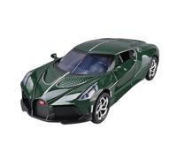 pour Bugatti Lavoiturenoire 1:24 Modèle De Voiture en Alliage Simule Le Métal Cadeau Son Et Lumière(Green)