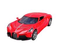 pour Bugatti Lavoiturenoire 1:24 Modèle De Voiture en Alliage Simule Le Métal Cadeau Son Et Lumière(Red)