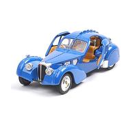 pour Bugatti Type 57SC 1936 1:28 Alliage De Simulation Ornements Décoration Modèle De Voiture Classique Acousto-Optique(Bleu)
