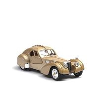 pour Bugatti Type 57SC 1936 1:28 Alliage De Simulation Ornements Décoration Modèle De Voiture Classique Acousto-Optique(Or)
