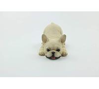 pour Bureau, Table, Bureau, Maison, Bibliothèque, Ornement, Statue, Ornements, Sculptures, Petite Statue De Chien Bouledogue, Simulation Créative en Résine, Modèle Animal,Cream