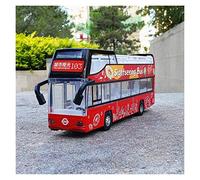 pour Bus Touristique À Deux Étages Alliage Voiture Modèle Simulation Bus À Toit Ouvert Bus Jouet pour Enfants Cadeau(Taglia Unica)