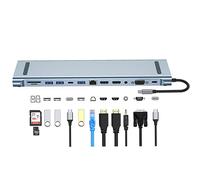 Pour Byl2003U2 12 en 1 Usbc Typec vers USB Adaptateur de hub de station d’accueil multifonctionnelle