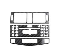 Pour C Pour Classe W204 07-10 3X Console Centrale Voiture Fibre Carbone Sortie D'air Climatiseur Panneau CD Garniture Couvercle Ventilation Centrale Interior Garniture Cadre(Three Holes)
