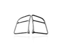 Pour C Pour Classe W204 2011 2012 2013 2PCS Autocollant Fiber Carbone Garniture Bouton Volant Voiture Interior Garniture Cadre(A)