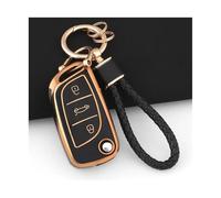 pour C1 C2 C3 C4 C5 pour XSARA pour PICA Étui De Clé Voiture TPU Coque Porte-clés Sac Accessoires(Or Noir,1 Jeu)