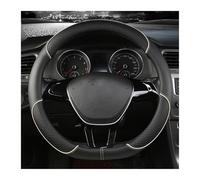 pour C4 Cactus 2018-2024 Cuir Fibre Carbone Bande Élastique Confort Ultra-Mince Absorbant La Transpiration sans D-Noir Blanc Housse Volant Voiture Volant Couvre(BlackBeige,O)