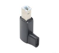 pour câble Adaptateur USB C pour midi Argent pour pour câble(Elbow, Black) | Alliage aluminium pour durable, finition noire élégante, résistance , usage intensif studio