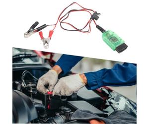 Pour câble d'alimentation ECU 12 V pour pince crocodile pour câble | Deux options d'alimentation, 12 V pour batterie ou démarreur, protège les données de l'ordinateur, processus de remplacement