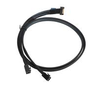pour Câble MCIO 8i vers 2 X SFF 8643, PCIe 5.0 32GT/s Haute Vitesse pour MCIO X8 vers Mini SAS HD SFF 8643 Cordon pour Serveur Centre de Données 31,5 Pouces, Connexion Stable