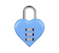 pour cadenas Amour Cœur Code Personnalisable pour cadenas Amour(Blue) | Alliage de zinc , finition vif, pour idéal mariage, pour fête, décoration romantique