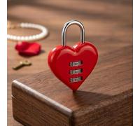pour cadenas Amour Cœur Code Personnalisable pour cadenas Amour(Red) | Alliage de zinc , finition vif, pour idéal mariage, pour fête, décoration romantique