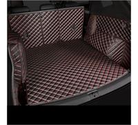 pour Cadillac CT6 2016 2017 2018 2019 Tapis De Sol Coffre Arrière Plateau Boue Voiture en Cuir Personnalisé Tapis Coffre(Black Red G)