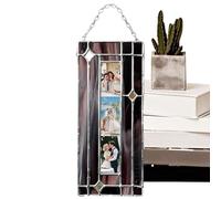 pour cadres photo d'arbres - Verre acrylique pour photomaton en vitrail fait à la main | Décoration à suspendre pour arbre | Pendentif souvenir personnalisé de 5 x 15 cm, artesa