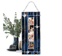 pour cadres photo d'arbres - Verre acrylique pour photomaton en vitrail fait à la main | Décoration à suspendre pour arbre | Pendentif souvenir personnalisé de 5 x 15 cm, artesa