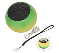 Pour caisson de basses M3 portable T-ws Series petit haut-parleur sans fil en acier avec diaphragme de basse et fonction appel mains libres pour voiture, pelouse, fitness, vert/orange (vert et orange)