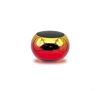 Pour caisson de basses M3 portable T-ws Series petit haut-parleur sans fil en acier avec diaphragme de basse et fonction appel mains libres pour voiture, pelouse, fitness, vert/orange (rouge et jaune)