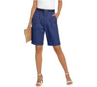 pour capri en pour mélange Coton pour Femme Été Respirant Léger(Deep Blue M)