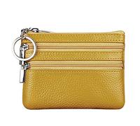 Pour cas porte-monnaie sacs pour femmes petit portefeuille changer clés pièce de monnaie fermeture éclair portefeuilles hommes format portrait (jaune, taille unique)