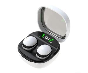 pour casque de Sommeil Invisible Design Ergonomique Confortable(White) | compacte 4.1cm, ABS , s'adapte petites oreilles, pas de pression l'oreiller