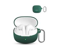 Pour casque sans fil Baseus Bass EP10 Pro, coque de protection daunke en silicone souple, étui doux pour la peau, avec mousqueton, protection complète, vert