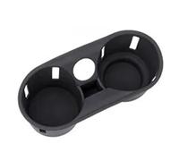 pour Cayenne 2024 2025 Console Centrale Voiture Porte-gobelet d'eau en Silicone Housse Protection Plateau Rangement Console(Black Cup Holder)