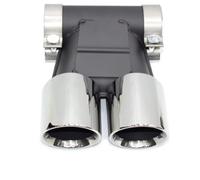 Pour Cayman 981, 987, 718 pour Boxster Silencieux à double sortie, embout d'échappement amélioré, tuyau d'échappement rectangulaire Adaptateur D'échappement Unversel(A)