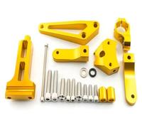 pour CB1300 CB 1300 2003-2011 Stabilisateur D'amortisseur De Direction De Moto Argent CNC Support De Montage Kit De Support Stabilisateur D'amortisseur De Direction(Or)