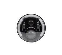 Pour CB400 CB500 CB1300 Pour Hornet 250 600 900 Pour VTEC VTR250 Phare LED Rond De 7 Pouces Avec Yeux D'angle DRL Halo 7" Phare Avant Moto(1*Black White Halo)